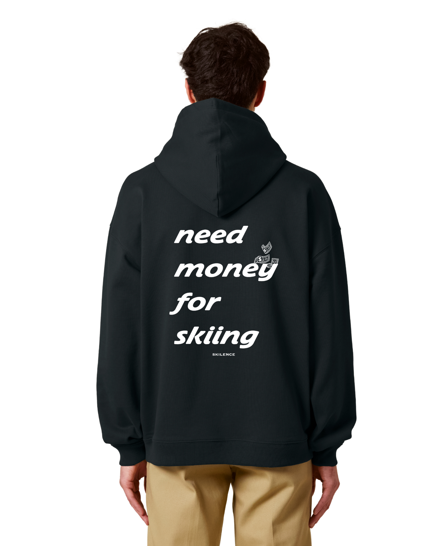 "money for skiing" - oversized hoodie