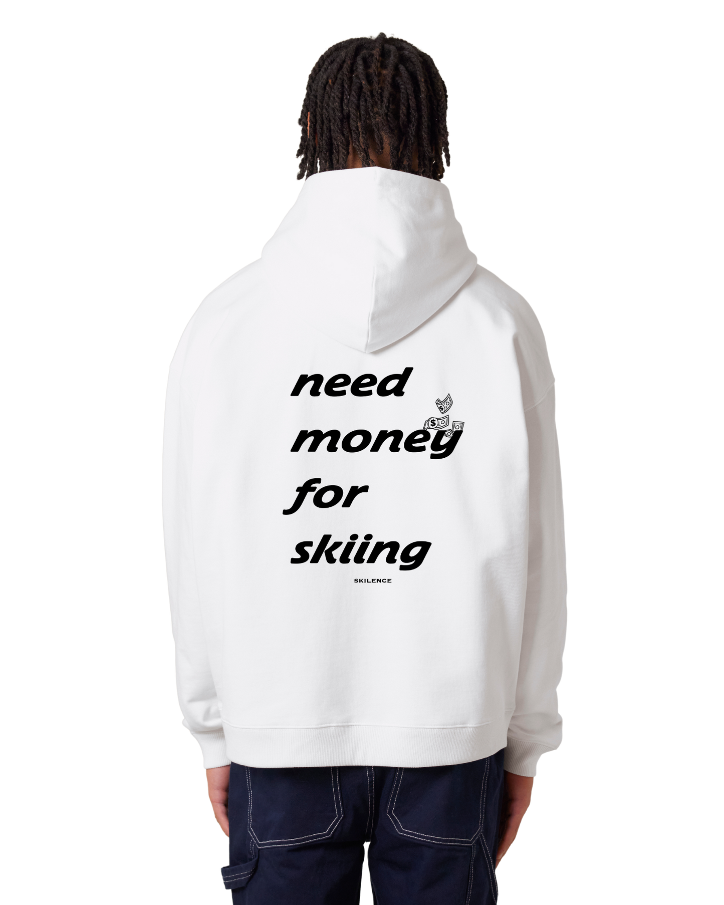 "money for skiing" - oversized hoodie