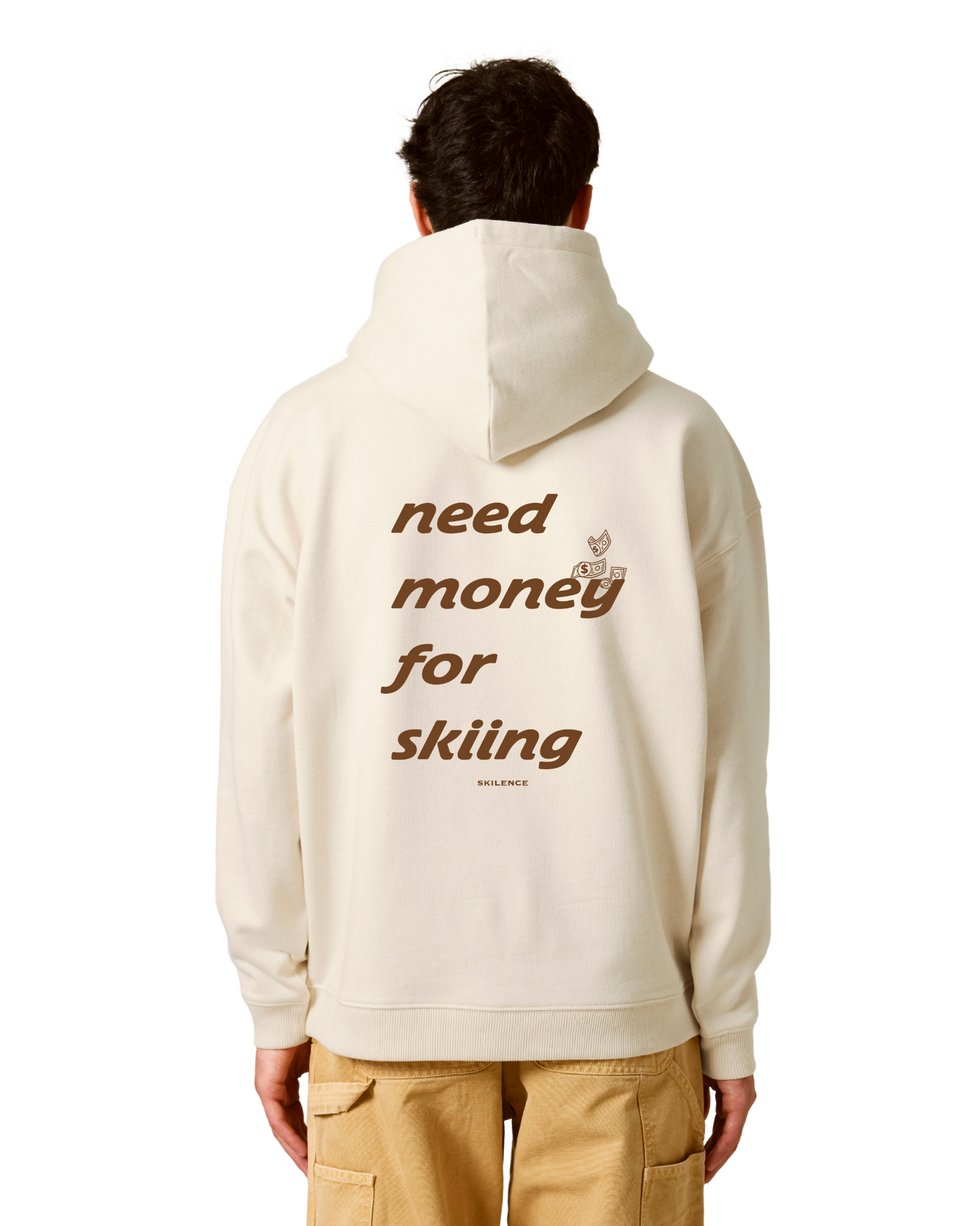 "money for skiing" - oversized hoodie