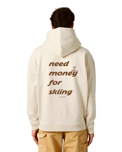 "money for skiing" - oversized hoodie