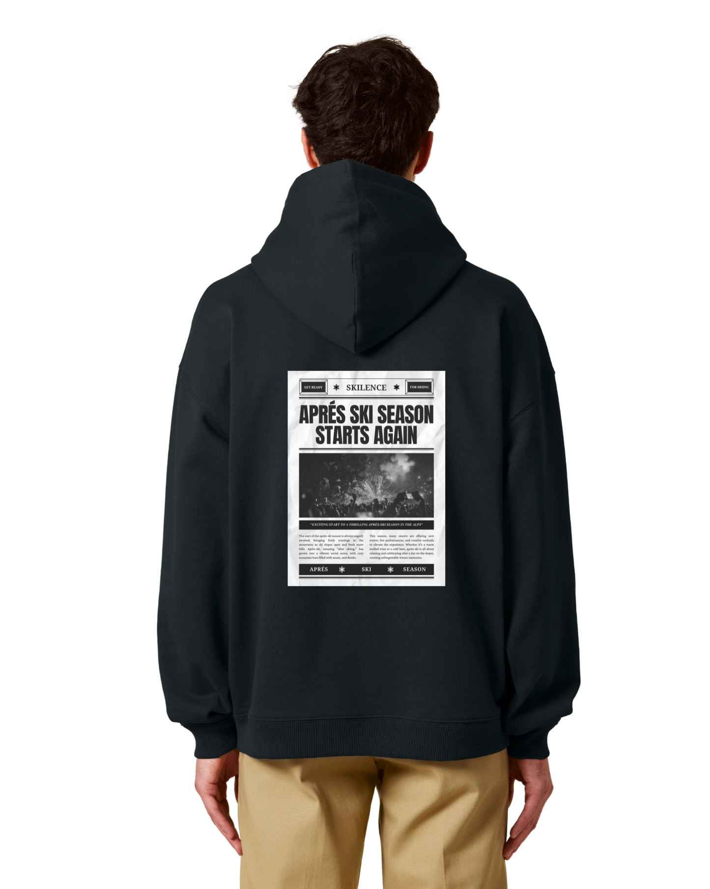 "newspaper" - oversized hoodie