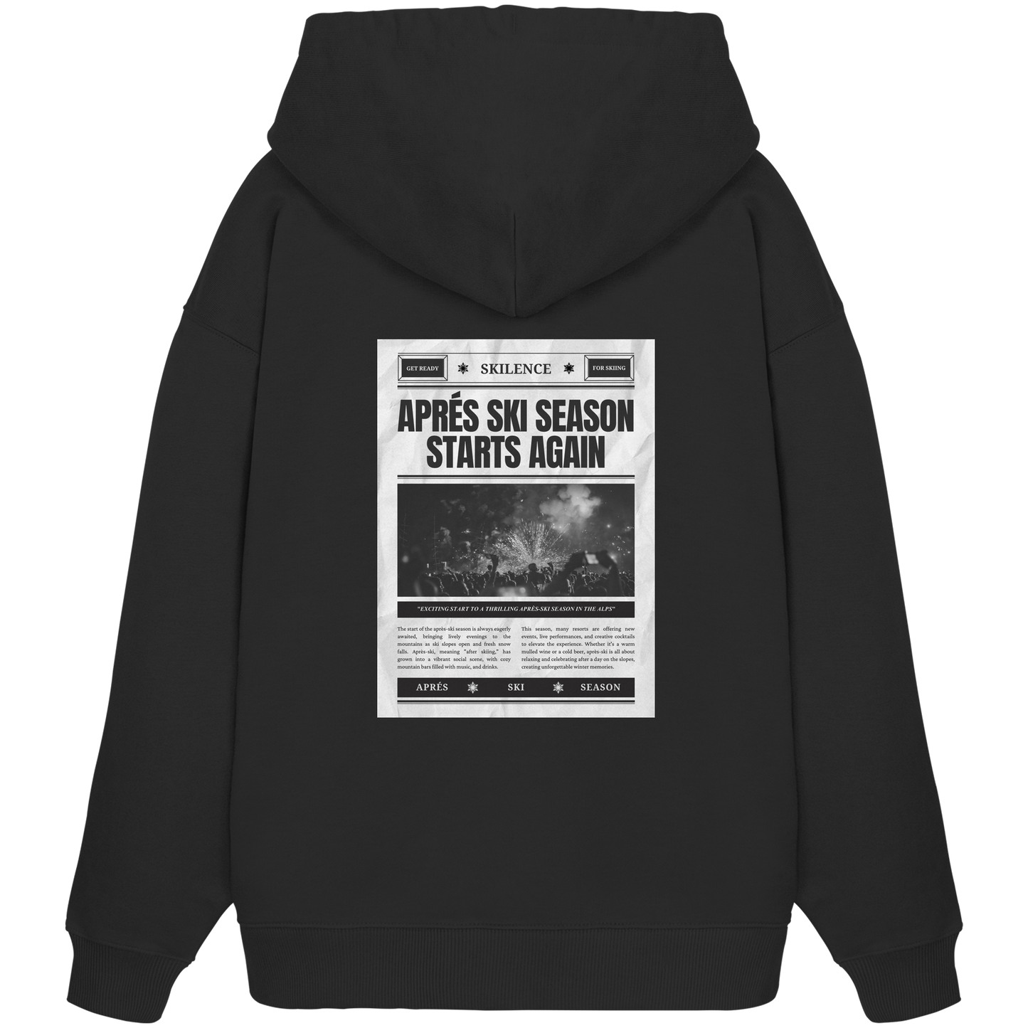 "newspaper" - oversized hoodie